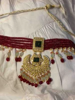 Lightweight gold jewellery featuring traditional diamond polki work