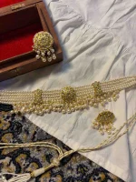 Natural diamond polkis set into lightweight 22K gold jewellery