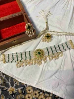 Natural diamond polkis set into lightweight 22K gold jewellery